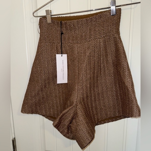 High Waist Brown Flared Shorts - Picture 10 of 10